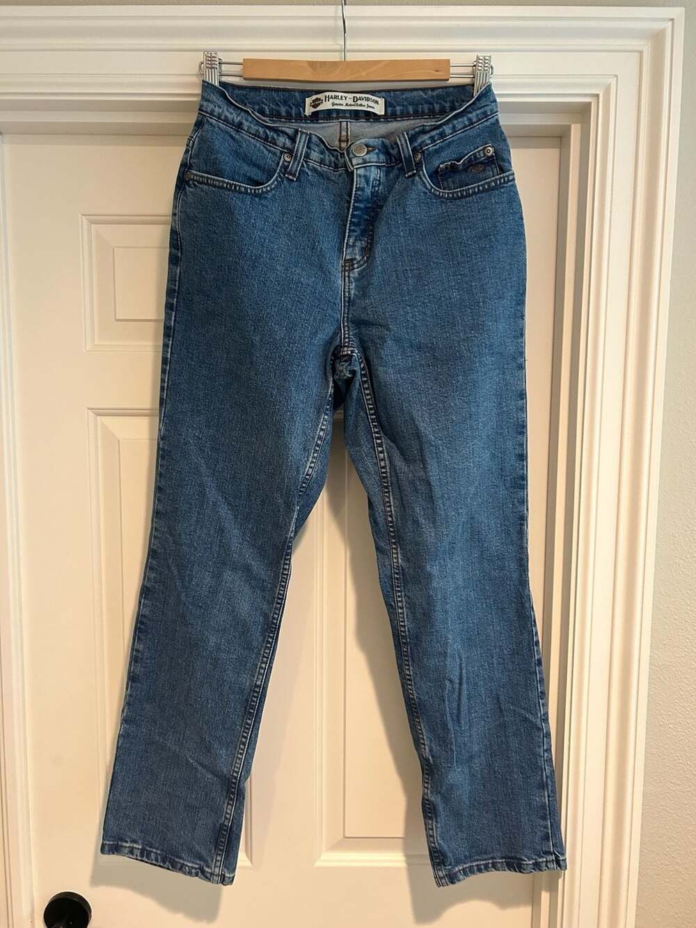Harley-Davidson Women's Straight Leg Blue Denim Jeans Size 6P
